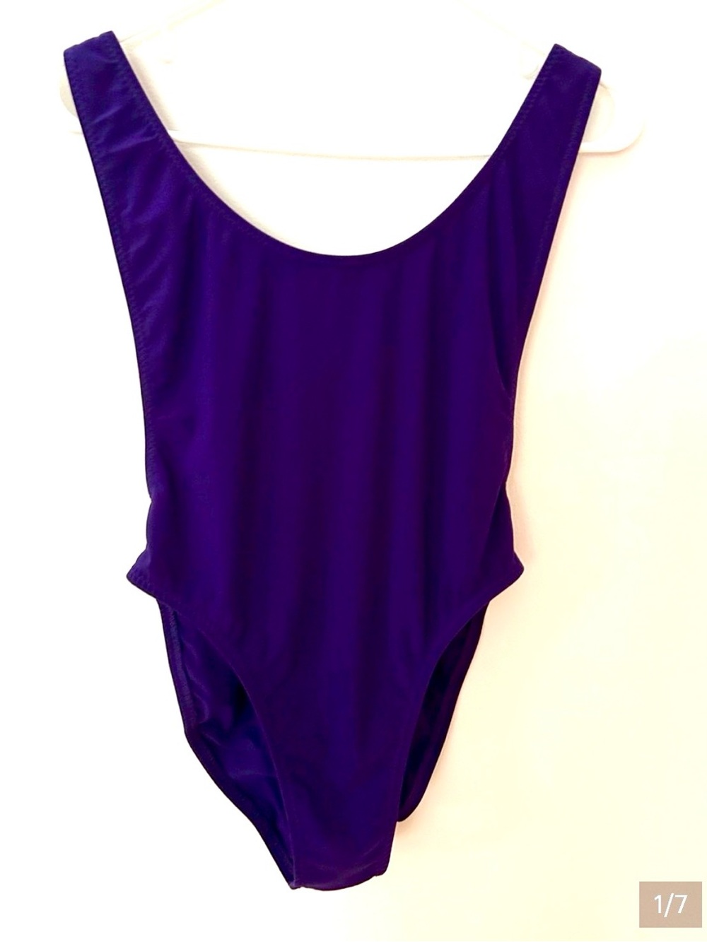 DKNY Deep Purple High Cut Swimsuit- Size Small